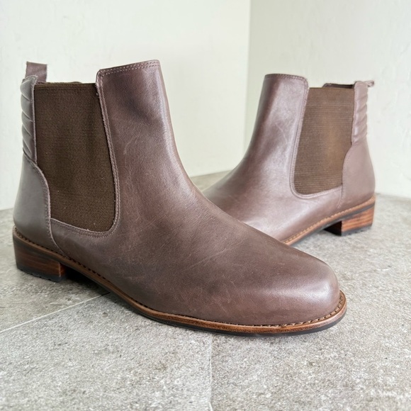 NEW David Tate Luxe Brown Leather Chelsea Boot Women’s Size 10 - Picture 1 of 10